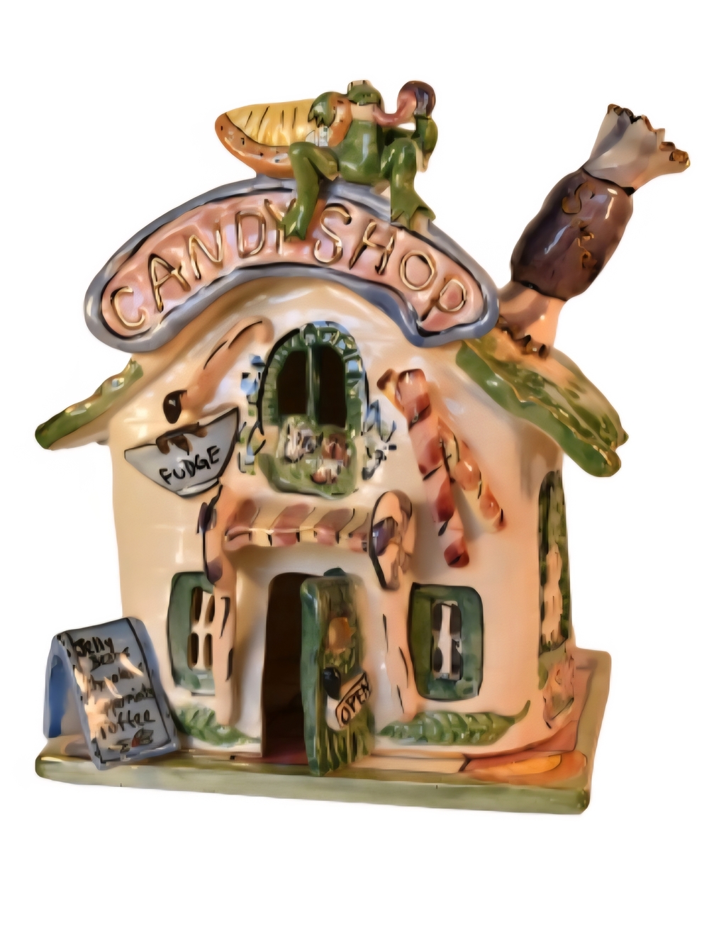 Blue Sky Clayworks Ceramic Candy Shop Tea Light Holder *
